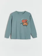 Bluzki dla chłopców - Reserved - Longsleeve Xbox - ciemny turkus - miniaturka - grafika 1
