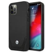 Etui i futerały do telefonów - BMW Etui BMHCP12MRSWPK iPhone 12/12 Pro 6,1" czarny/black hardcase Leather Perforate - miniaturka - grafika 1