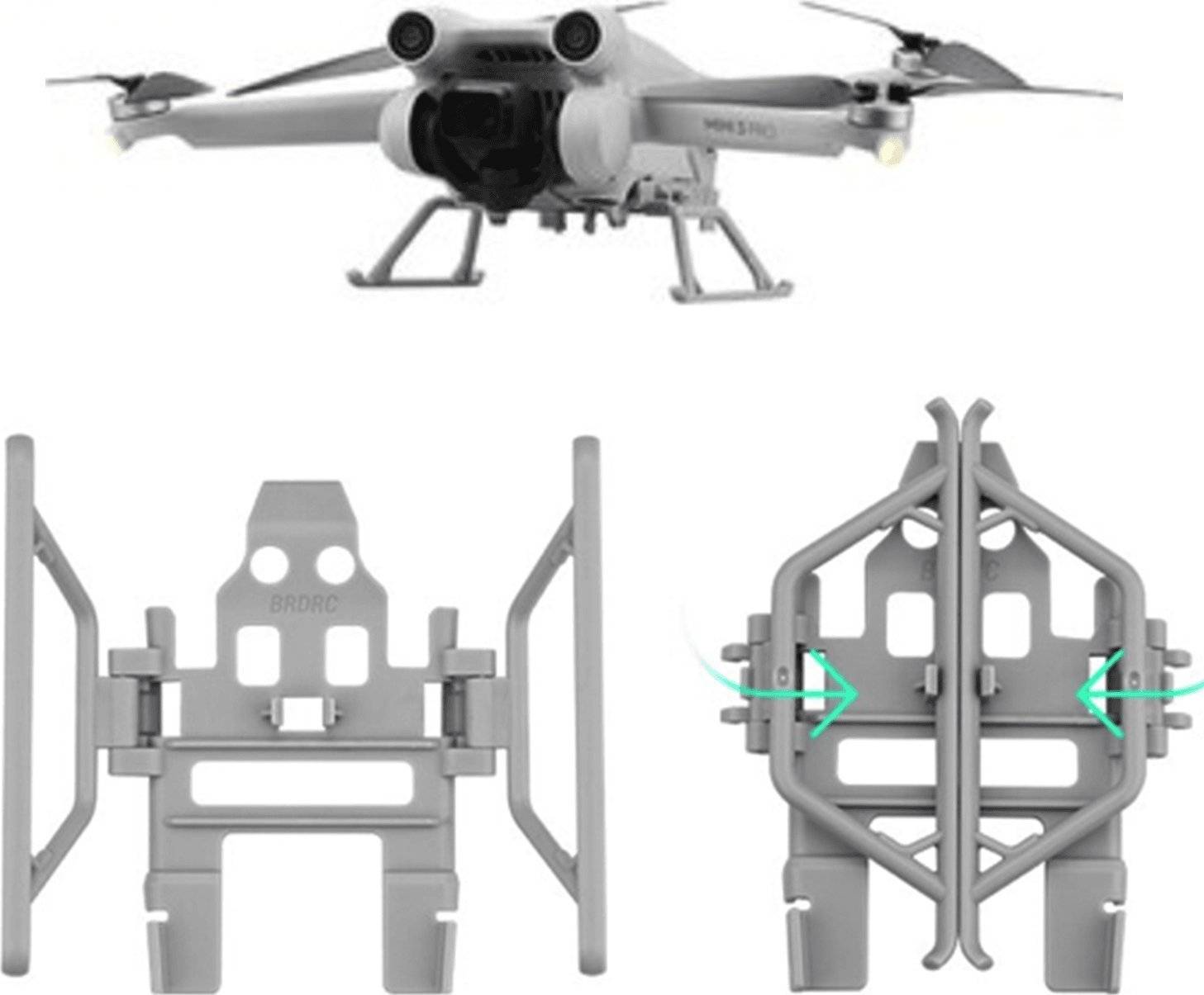 BRDRC Sanki Nóżki Podwozie do Lądowania DJI Mini 3 PRO