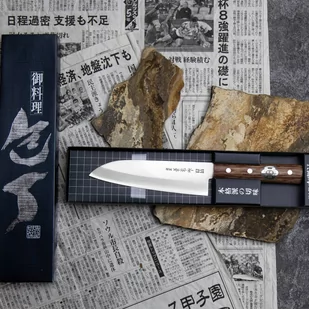 Kanetsune Shirogami #2/SS Nóż Santoku 16,5 cm - Noże kuchenne - miniaturka - grafika 2