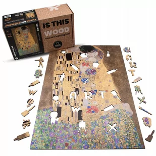 Puzzle drewniane POCAŁUNEK Gustav Klimt 700 el wyjątkowe kształty XXL - Puzzle - miniaturka - grafika 1