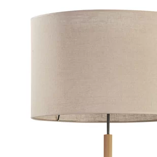 Lniana lampa podłogowa na drewnianej nodze TK 5199 z serii DEVA - Lampy stojące - miniaturka - grafika 3