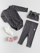 Komplety dla niemowląt - Reserved - Wzorzysty komplet - ciemnoszary - miniaturka - grafika 1