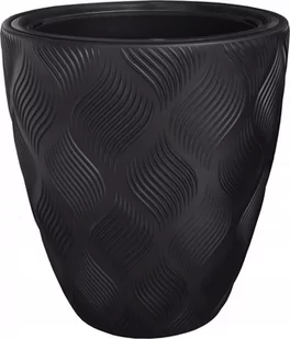 Form-Plastic Donica duża Flow śr.40 czarna - Donice - miniaturka - grafika 1