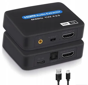 Ekstraktor HDMI 2.0 TOSLINK KONWERTER ARC HDCP 4K - Inne akcesoria audio-wideo Ekstraktor HDMI 2.0 TOSLINK KONWERTER ARC HDCP 4K - Inne akcesoria audio-wideo - miniaturka - grafika 1