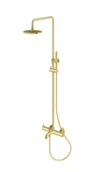Zestawy prysznicowe - KOHLMAN QW277AGD AXEL GOLD Zestaw wannowo-prysznicowy natynkowy - miniaturka - grafika 1