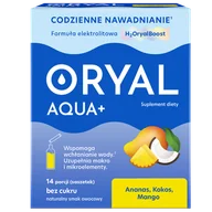Układ pokarmowy - Oryal Aqua+ Ananas, Kokos, Mango, bez cukru, 14 saszetek - miniaturka - grafika 1