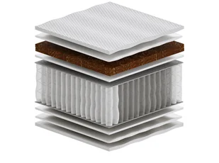 Materac Tores Multipocket 75x155 Kieszeniowy 2xKokos T25 Średnio/Bardzo Twardy H2/H4 Aloe Vera Antyalergiczny Sprężynowy Na Płasko - Materace - miniaturka - grafika 1