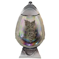 Lampiony i znicze - Znicz szklany z wkładem szary 32,5 cm 180 g - miniaturka - grafika 1