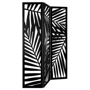 Parawan Drewniany Black Leafs - Parawany - miniaturka - grafika 1