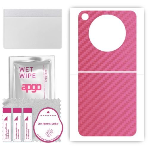 folia naklejka skórka strukturalna na TYŁ do ZTE Nubia Flip - Carbon Różowy - apgo SKINS