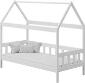 Łóżka dla dzieci i młodzieży - Elior Białe skandynawskie łóżko domek - Dada 3X 180x90 cm - miniaturka - grafika 1