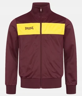 Bluza poliestrowa LONSDALE ALNWICK bordowa stójka-XXL - Bluzy męskie - miniaturka - grafika 1