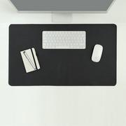 Podkładki na biurko - Podkładka na biurko skórzana Mata czarna pod mysz - miniaturka - grafika 1