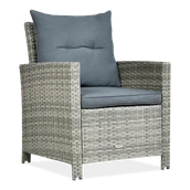 Fotele i krzesła ogrodowe - Fotel technorattanowy IBIZA Grey - miniaturka - grafika 1