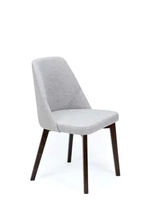 Flavio 1 krzesło tapicerowane jasny szary nogi orzech - Krzesła - miniaturka - grafika 1