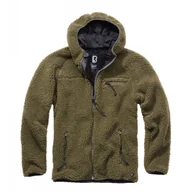 Odzież taktyczna i umundurowanie - Bluza Polarowa BRANDIT Teddyfleece Worker Jacket - Oliwkowa 3XL - miniaturka - grafika 1