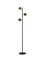 Lampy stojące - Toulouse lampa podłogowa 3xLED/21W czarna/złota 3003-304S - miniaturka - grafika 1