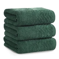 Ręczniki - Ręcznik bawełniany LOREN 50x90 Eurofirany zielony welwetowa bordiura w zygzak - miniaturka - grafika 1