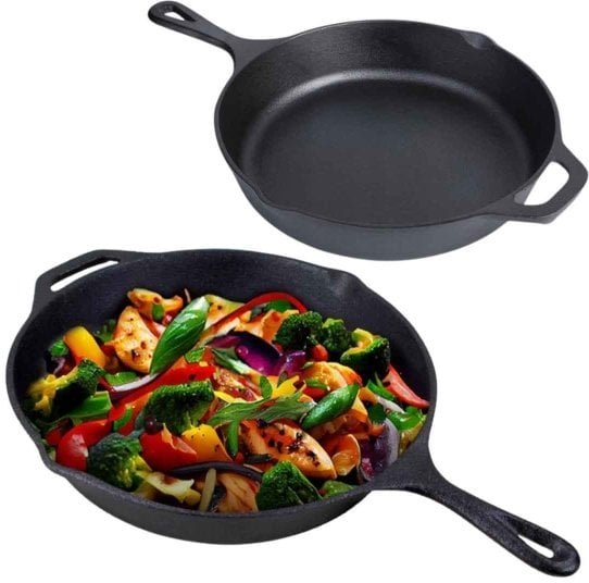 PATELNIA ŻELIWNA HAGE 31cm Z UCHEM INDUKCJA