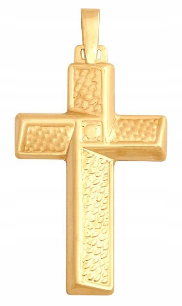 ZŁOTY Krzyżyk 585 0.87 g Prezent Urodziny Grawer