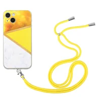 Etui i futerały do telefonów - König Design Etui kompatybilne z Apple iPhone 13 Plastikowe etui na telefon komórkowy z łańcuszkiem - Etui na telefon komórkowy Żółte - miniaturka - grafika 1