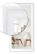 Lustra - Lustro wiszące 80x60 w stylowej białej ramie odpornej na wilgoć u38 - miniaturka - grafika 1