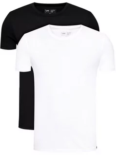 Koszulki męskie - Lee Komplet 2 t-shirtów Twin Pack Crew L680CMKW Czarny Fitted Fit - grafika 1