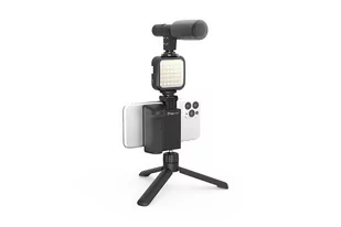 Uchwyt z mikrofonem i lampą Digipower Follow Me (VLG4) - Akcesoria fotograficzne - miniaturka - grafika 1