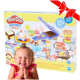 DUŻY KREATYWNY ZESTAW PLAYDOH DLA DZIECI SŁODKIE DESERY GOFRY PREZENT - Masy plastyczne - miniaturka - grafika 1