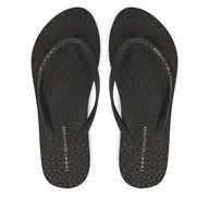 Klapki i japonki damskie - Japonki Tommy Hilfiger Hilfiger Strap Beach Sandal FW0FW08736 Czarny - miniaturka - grafika 1