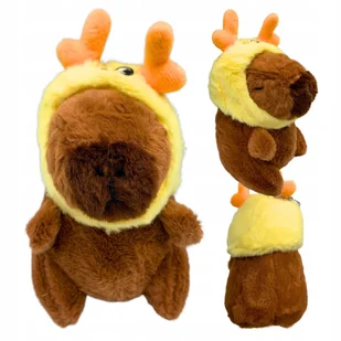 Maskotka Pluszowa Kapibara Pluszak Capybara Kaptur Kurczak Brelok 12 cm - Maskotki i pluszaki - miniaturka - grafika 1