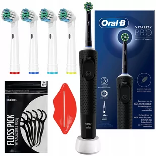 Braun Oral-B Vitality Pro Protect XClean 2szt. Fioletowo-czarny - Szczoteczki elektryczne - miniaturka - grafika 4