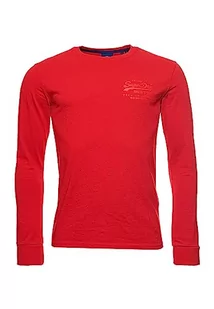 Superdry VL Premium Goods Tonal Injection LS tee Koszulka męska, Rouge Red, XL - Koszulki męskie - miniaturka - grafika 1