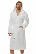 Szlafroki męskie - Szlafrok męski frotte Leon biały 4XL - miniaturka - grafika 1