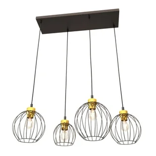 Lampa wisząca Emibig NANDO 4 BL GOLD - Lampy sufitowe - miniaturka - grafika 1