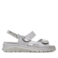 Sandały damskie - Sandały Suave 710065-91 Szary - miniaturka - grafika 1