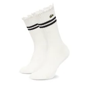 Skarpetki damskie - Skarpety długie Lacoste RA7788 Biały - miniaturka - grafika 1