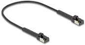 Kable miedziane - DeLOCK 80932 kabel sieciowy Czarny 0,25 m Cat6a U/FTP STP - miniaturka - grafika 1