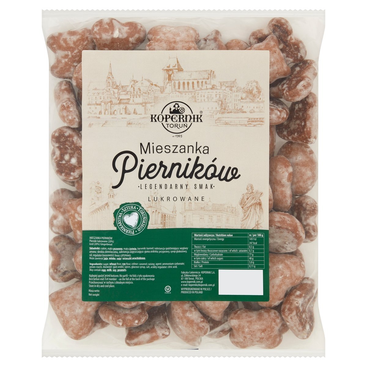 KOPERNIK Pierniki lukrowane LEGENDARNY SMAK 600g Made in Toruń