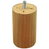 Zawiasy, okucia i inne akcesoria - Noga meblowa drewniana 100/55 mm walec buk - miniaturka - grafika 1