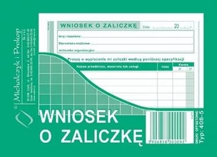 Michalczyk&Prokop WNIOSEK O ZALICZKE 408-5 - Druki akcydensowe - miniaturka - grafika 1