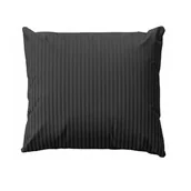 Pościel - Poszewka bawełniana adamaszkowa pure 70x80 czarna - miniaturka - grafika 1