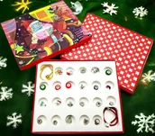 Kalendarze - KALENDARZ ADWENTOWY DLA DZIEWCZYNKI BRANSOLETKA ZAWIESZKI BIŻUTERIA CHARMS - miniaturka - grafika 1