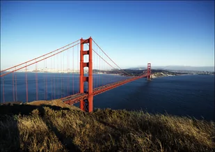 Golden gate bridge, San Fransisco USA, Carol Highsmith - plakat 42x29,7 cm - Plakaty - miniaturka - grafika 1