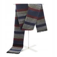 Apaszki i szaliki męskie - SZAL Szalik MĘSKI Zimowy Ciepły GRANATOWO - BORDOWO - SZARY Pako Jeans - miniaturka - grafika 1