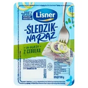 Konserwy i dania rybne - Śledzik na raz z dodatkiem cebuli bez konserwantów Lisner 100g - miniaturka - grafika 1