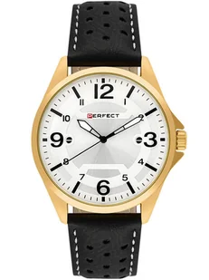 Zegarek Zegarek Perfect W120-03 męski perforowany pasek - Zegarki męskie - miniaturka - grafika 1