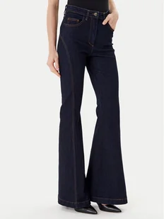 Rinascimento Jeansy CFC0126161003 Granatowy Flare Fit - Spodnie damskie - miniaturka - grafika 1