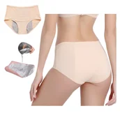 Pieluchy dla dorosłych - MAJTKI MENSTRUACYJNE BEŻOWE XL NIEPRZECIEKAJĄCE - miniaturka - grafika 1